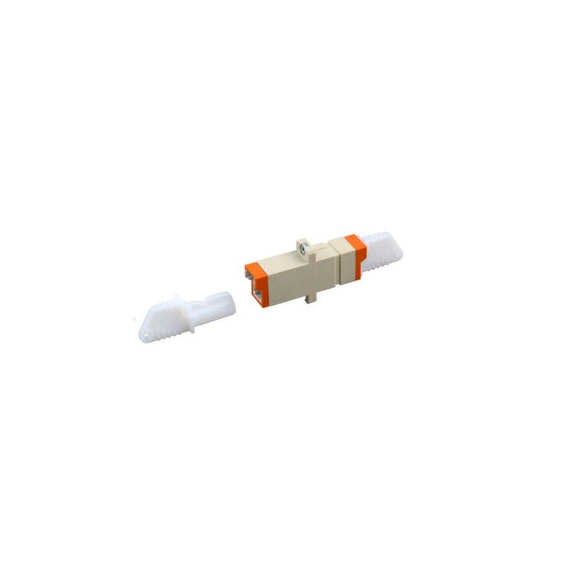 Acoplamiento multimodo E2000-E2000 simplex beige