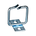 Abrazadera para cables de 40 x 40 mm