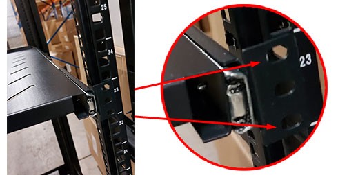 Instalación correcta de un estante extraíble